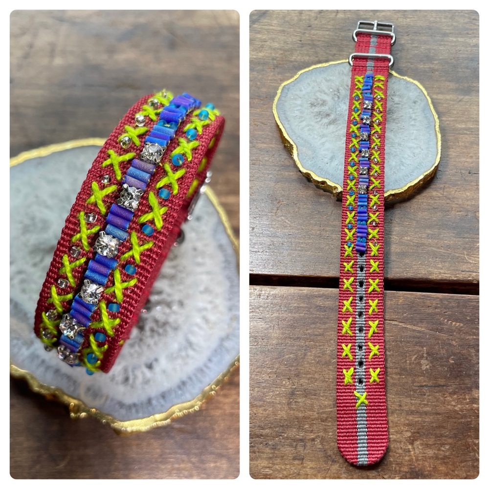 BRIGHT Handmade Multicolor & Material Bracelet / Wristband—Adjustable (2)